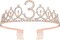 3rd Birthday Sash and Tiara for Girls, Rose Gold Birthday Sash Crown 3 & Fabulous Sash and Tiara for Girls, 3rd Birthday Gifts for Happy 3rd Birthday Party Favor Supplies